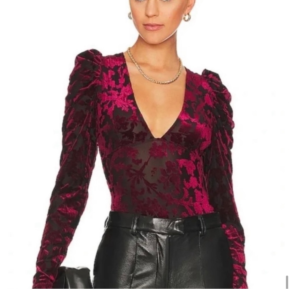 EUC Free People Magic Hour Bodysuit Midnight Combo